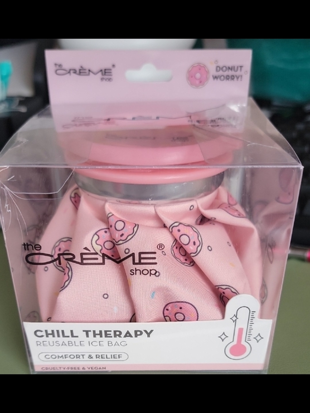 The Crème Shop Pink Donut Print Chill Therapy Reusable Ice Bag
